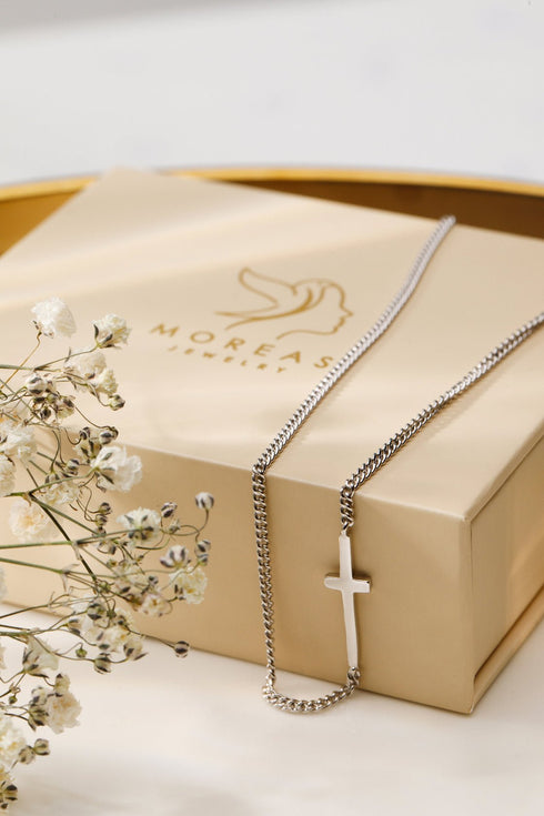 Colier din argint Cruce (Silver/Gold)